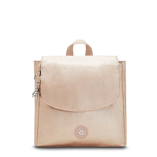 Kipling Dannie Metallic Small Ryggsekk Gull Beige | NO 1669LI